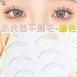 Boxtoday Menglu 4-7mm Brown Under Lashes Little Flame Lower Eyelashes W-41 Natural Short Style Imitation Hand Painting Fake Eye Lashes