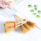 Boxtoday 5/10 Pcs Mini Broom for Halloween Party Decoration Costume Props Dollhouse Accessories Witch Straw Brooms Hanging Ornaments