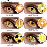 Boxtoday Cosplay Colored Contact Lenses for Eyes Animal Dinosaur Eyes Colored Eye Lenses Halloween Cat Eye 1pair(2pcs) 14.5mm