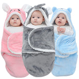 Boxtoday Soft Baby Sleeping Bags Warm Autumn and Winter Newborn Baby Wrap Blankets CartoonCocoon for babies Flannel  Baby Sleepsack 0-9M