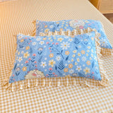 Boxtoday Lace Style Bed Linen Set Brushed Bed Sheets Sets Printed Quilt Cover Pillowcase Bed Skirt постельное бельё набор Bedding Sets