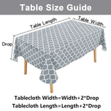 Boxtoday Olanly Waterproof Tablecloth Heat-Resistant Rectangle PVC Table Cloth For Wedding Kitchen Dining Desk Moroccan Table Coat Cover