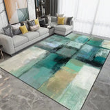 Boxtoday Modern Minimalist Rug Mediterranean Bedroom Living Room Carpet Geometric Printing Rugs Home Non-slip Mats Entry Porch Door Mat