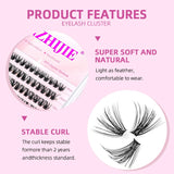 Boxtoday Newest 240 Clusters 20D DIY Cluster Eyelashes Extension Segmented Premade Fans Russian Natural lash Extension Supplier