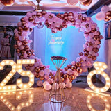 Boxtoday US 86.6 in. x 86.6 in. Heart Shape White Metal Arbor Decorative Wedding Flower Arch Backdrop Stand wedding decor garden arch