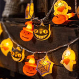 Boxtoday Halloween String Lights Plastic Pumpkin Bat Spider Ghost Pendant Fairy Light Halloween Decorations 2024 trick or treat Gift