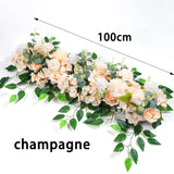 Boxtoday 100cm DIY Wedding Flower Wall Decor Arrangement Supplies Silk Peony Rose Artificial Flower Row Decoration Wedding Arch Backdrop