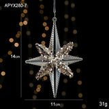 Boxtoday Christmas Tree Acrylic Toy Pendant Elk Bells Transparent Snowflake Pendants With Sequins Home Xmas Party Decor Accessories Props