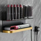 Boxtoday for Hair Curler Storage Rack Holder Hair Dryer Storage Hair Styler Holder Wall Hanging Free Hole Shelf Bathroom Accessorie