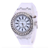 Boxtoday L34 New Women's Watch Glow Rhinestone LED Harajuku Korean Fashion Trend Male and Female Student Couple Quartz Wristwatches