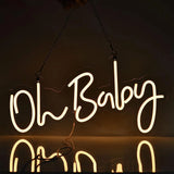 Boxtoday Oh Baby LED Neon Sign Dimmable Warm Light Acrylic Neon Light for Baby Shower Gender Reveal Party Decoration Supplies Home Decor