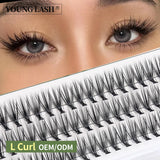 Boxtoday  20D L Curl Cluster Eyelash Extensions Natural Soft Individual Lashes Makeup Tools Cilias Volume Premade Fans