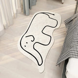 Boxtoday Bedside Rugs White Carpet Thickened Cartoon Door Mat Bedroom Rug LivingRoom Decorative IG Cute Kitten Puppy Customized 양탄자 тапис