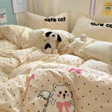 Boxtoday Ins Style Sweet Bedding Set For Girls Duvet Cover Set Soft Embroidery Bed Sheet Set Comforter Set Quilt Cover