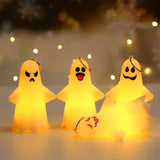 Boxtoday 2024 Carrying Little Ghost Nightlight Halloween Mini Glowing Ghost Pendant Adorable Ghosts Statue Desk Shelf Decor Lamp