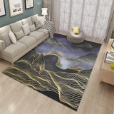 Boxtoday Nordic Style Living Room Carpet Indoor Gilt Abstract Square Floor Mat Printed Sofa Coffee Table Rug Home Decoration Washable Mat