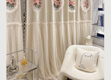 Boxtoday French Romantic Pastoral Cream Princess Luxury Curtains for Living Room Bedroom Dining Lace European Embroidered Tulle Window