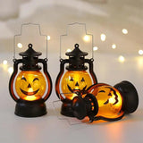 Boxtoday Halloween LED Hanging Pumpkin Lantern Light Ghost Lamp Candle Light Retro Halloween Party Home Decoration