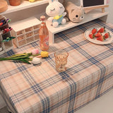 Boxtoday Ins Korean Plaid Tablecloth Jacquard Fabric Desk Table Cloth Mat Background Cloth Home Decoration Nordic Modern Table Livingroom