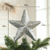 Boxtoday Sprinkled Christmas Tree Decoration Eye-Catching Glittering Pink Tree Decoration Shimmering Top Star for New Year