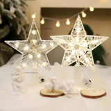 Boxtoday Christmas Tree Ornaments Top Stars LED Light Lamp Christmas Decorations for Home Xmas Trees New Year 2025 Navidad Natal Noel