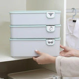 Boxtoday 1/10/15 Grid Plastic Underwear Storage Box with Cover with Mark Closet Organizer Drawer for Underwear Socks Box Bra Organizer