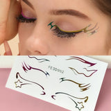 Boxtoday Laser Eye Eyeliner Eyebrows Colorful Eyes Make Up Stickers Face Art Sticker Decals Party Decorations Halloween New Year