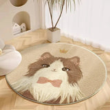 Boxtoday Round Cute Dog Animal Decoration Living Room Carpet Solid Color Cartoon Girl Room Bedside Rug Cloakroom Plush Mat Ковер Tapis 러그