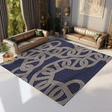 Boxtoday Advanced Interlocking Chain Decorate Living Room Carpet Cloakroom Bedroom Bedside Soft Mat Coffee Table Plush Rug