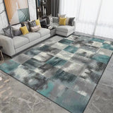 Boxtoday Modern Minimalist Rug Mediterranean Bedroom Living Room Carpet Geometric Printing Rugs Home Non-slip Mats Entry Porch Door Mat