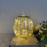 Boxtoday Battery Operated Halloween Pumpkin Lantern Glass Pumpkin Light Halloween Party Decoration LED Pumpkin Lamp Home Table Ornaments