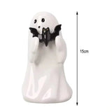 Boxtoday Halloween Ceramic Cute Spooky Ghost Decoration Doll Pink Pumpkin Bat For Home Party Festival  Doll Home Garden Decorations