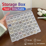 Boxtoday 26/28/56 Grids Transparent Organizer Box Plastic Square Adjustable Organizers Storage Boxes For Home Makeup Jewelry Accessories