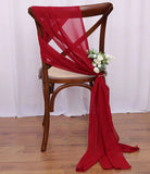 Boxtoday 24PCS 17x275cm Chiffon Chair Sashes Wedding Chair Decoration  Long For Wedding Aisle Decorations Party Banquet Event Baby Shower