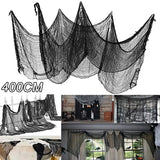 Boxtoday 400cm Halloween Black Gauze Horror Haunted Houses Decor Black Creepy Cloth Party Home Doorway Wall Gauze Terror Scene Props