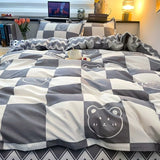 Boxtoday Black and White Cow Bedding Set Simple Home Textile Girl Kids adults Duvet Cover Sheet Pillowcase Bed Linens King 220x240cm