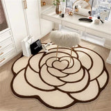 Boxtoday Irregular Living Room Large Area Carpet Floral Pattern Bedroom Carpets Minimalist Home Decoration Rug Short Pile Balcony Rugs IG