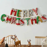 Boxtoday 14pcs 16inch Candy Merry Christmas Foil Balloon Backdrop Decoration Hanging Letter Air Globos Xmas Ornament Party Supplies Kids