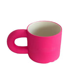 Boxtoday Pink Ceramic Mug with Hand for Girls To Drink Breakfast Coffee Milk Cup High Appearance Level Christmas Gift Home Decoration