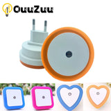 Boxtoday Wireless LED Night Light Sensor Lighting Mini EU/US Plug Night light Lamp For Children Room Bedroom Lights Christmas Lighting