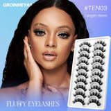 Boxtoday 5/10 pairs 3D Mink Lashes Faux Mink Fluffy Lash Soft Full Thick Wispy Eyelash Dramatic False Eyelashes Makeup