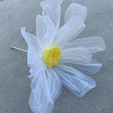 Boxtoday Organza Handmade Silk Poppy Big Flower Wedding Road Guide Chrysanthemum DIY Party Window Decoration Decoration 50cm/60cm70cm