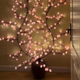 Boxtoday Cherry Blossom LED Lights 96LEDs 8 Modes USB Powered DIY Home Decor Lamp Party Wedding Christmas Festival Home Festive Decor