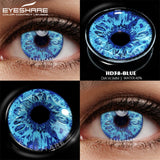 Boxtoday 1 Pair Cosplay Contact Lenses for Eyes New Arrival Blue Yellow Halloween Lenses Crazy Lens for Eyes Beauty Makeup