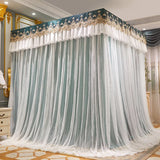 Boxtoday  Palace Mosquito Net with U-shaped Track Frame Romantic Lace Shading Bed Curtain Canopy Nets Three-door Bedcover Home Decoration