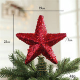 Boxtoday Sprinkled Christmas Tree Decoration Eye-Catching Glittering Pink Tree Decoration Shimmering Top Star for New Year