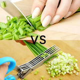 Boxtoday Stainless Steel Muti-Layers Kitchen Scissors Vegetable Cutter Scallion Herb Laver Spices Cooking Tool Cut Kitchen Accessories