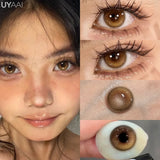 Boxtoday  NEW Korean Style Colored Eye Contacts  with Degree Myopia Green y2k Color Lenses Cosmetics Blue Big Eyes Lens Brown Pupils