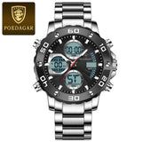 Boxtoday Sport Wristwatch for Man LED Alarm Dual Time Display Digital Quartz Men Watch Electronic Waterproof Men's Watches Reloj