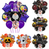 Boxtoday 10pcs/Set Halloween Themed Party Balloon Pumpkin Witch Ghost Skeleton Foil Balloon 18inch Halloween Ball Party Decoration Suppli